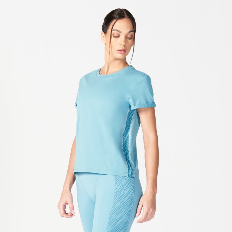 Core Wild Panel Relaxed Tee - Delph Blue
